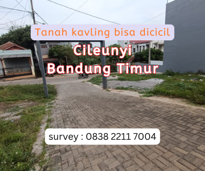 Tanah Kavling di cileunyi Bandung Timur dekat tol dan Bebas Banjir