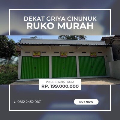 Ruko murah dekat griya Cinunuk Bandung Timur - cicil developer