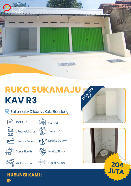 Ruko Sukamaju Cileunyi – Bebas Banjir, Cicil Tanpa Bank-1