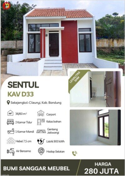 Di jual Rumah setrategis hadap jalan raya di cileunyi bandung cicil mudah tanpa bank