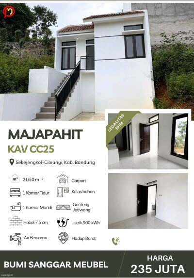 Rumah murah siap huni bandung timur cileunyi